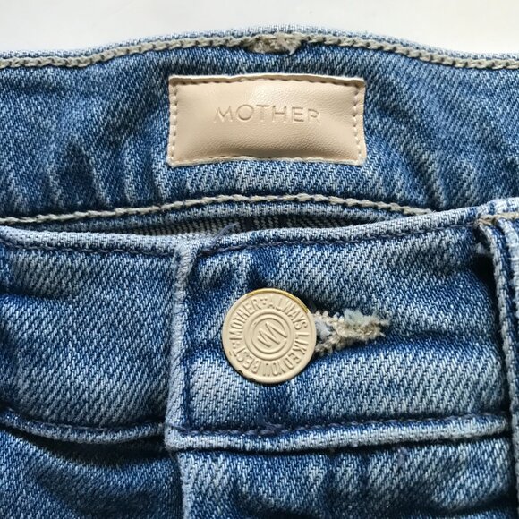 Mother the Tomcat Jeans Womens 24 Blue On the Run Button Fly High Rise Denim - Picture 6 of 13